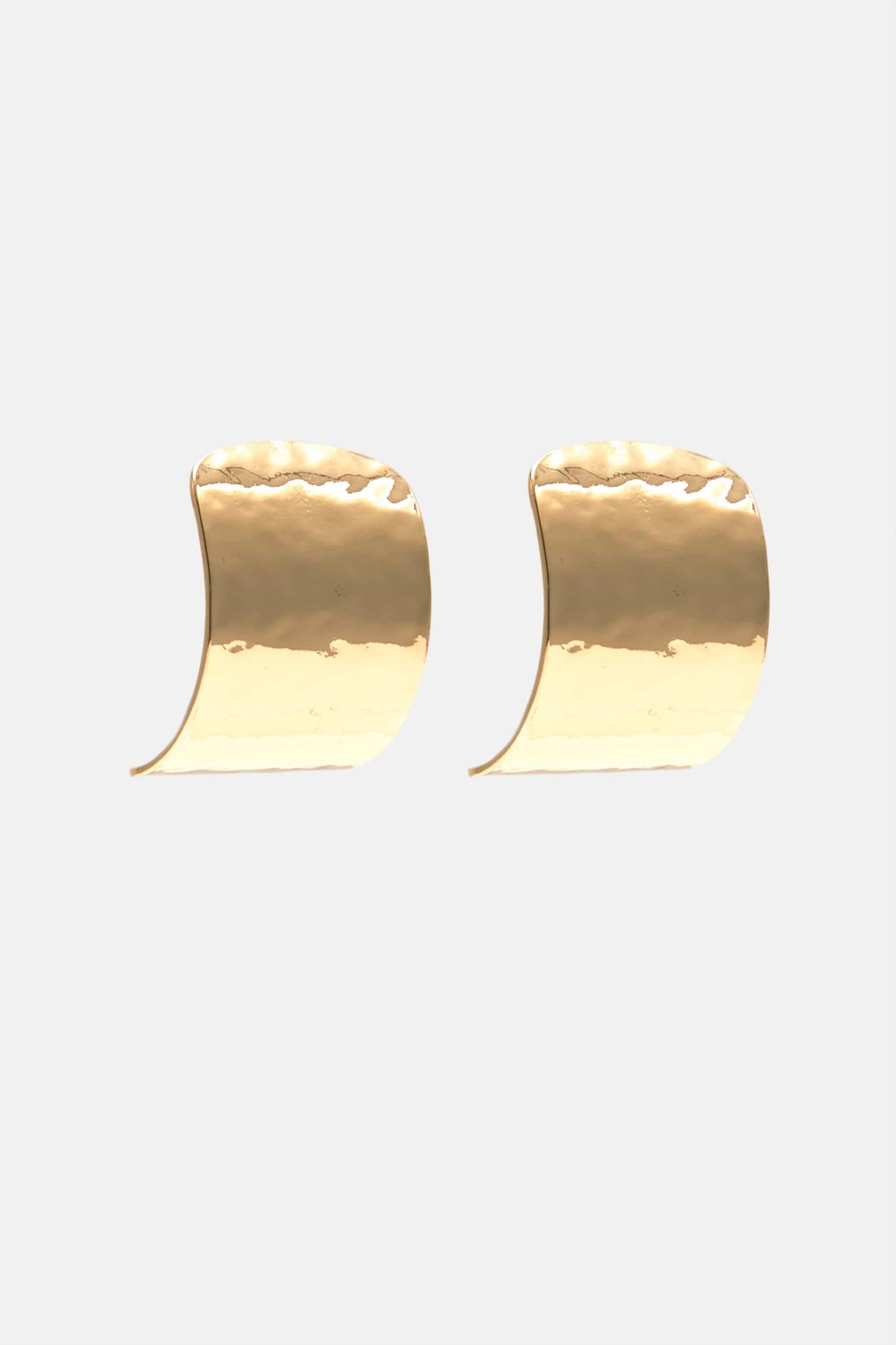 Golden maxi hoop earrings - Image 2